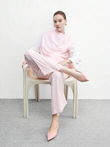 CUCCOO BIZCHIC 女士时尚黑色舒适尖头小猫跟一脚蹬鞋，适合通勤、约会、派对和度假，展现春日活力，是春假、复活节等春季的理想之选。 - 淺粉色 - 查看 6