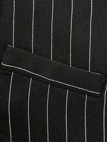 Sparklyn 2件套青少年女孩休闲正装条纹背心和裤子套装 - 黑色 - 查看 5