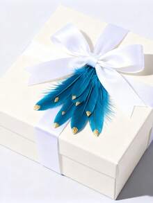 10PCS 4-6 Inch Artificial Goose Feathers Multicolor DIY Craft Supplies For Headdress Clothing Decor Carnival Costume Party Home Decoration - one size fits all - View 9