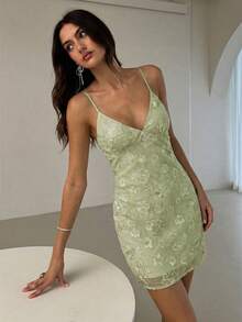 Aloruh 女士优雅露肩露背褶皱A字迷你连衣裙，收腰设计，适合情人节、约会、派对、生日等场合。 - 紅色 - 查看 7