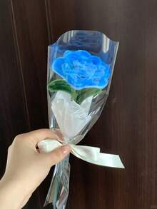 100/200/300/500pcs Lake Blue Pipe Cleaners Craft Supplies, Multi-Color Chenille Stems, Encrypted Chenille Stems, Soft Twists Stickes, Pipe Cleaners Stems For Art And Craft Projects Creative DIY Decorations - lake blue - View 4