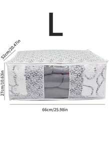 1pc Floral Pattern Closet Storage Bag, Large Waterproof Foldable Quilt Storage Bag For Home Decorations Decor Festival Decor Room Decor Home Decor Bed Room Decor Bedroom, Organizer, Home Storage, For White T-Shirt Women, Black Pants Women, Ladies Winter Clothes, Dress, Winter Clothes For Ladies - White - View 7
