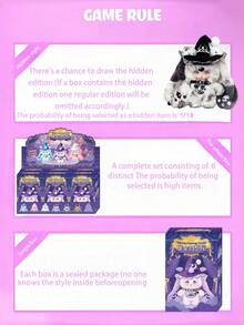 POKOJA LAND Hộp bí ẩn (không có bông nhồi), Bộ tượng nhân vật phù thủy dễ thương - 6 mô hình thông thường + 1 mô hình ẩn (với xác suất trúng thưởng 0,7%), Vật trang trí bàn độc đáo, Trang trí phòng ngày lễ. Quà sinh nhật, Quà tặng ngày lễ, Để tặng bạn bè và gia đình., Thích hợp để trang trí bàn làm việc tại nhà. - thủy triều chơi hộp mù - Xem 6