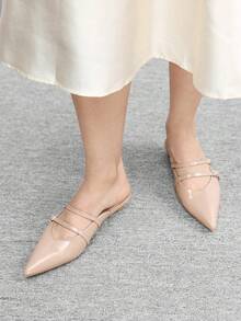 CUCCOO BIZCHIC Zapatos planos para mujer - Albaricoque espejo - Ver 4