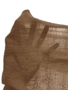 HIMLAND 前襟纽扣开合休闲梭织衬衫，短袖 - 棕色 - 查看 7