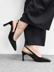 CUCCOO BIZCHIC Women Pumps Valentine's Day Spring Shoes - Mirror black - View 7