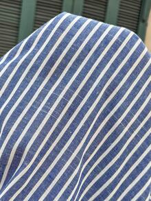 SHEIN 可调节腰围条纹阔腿宽松休闲孕妇裤