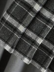 Elladie kids Fashionable & Versatile Girls' Retro Red Plaid Skirt, New Stylish Thickened Pleated Skirt For Tween Girl School Girl Skirt Plaid Pleated Skirt School Uniform Tennis Cute Skirt Girl High Waist Pleated Skirt - Grey - View 7