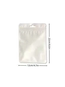 50个装防异味密封袋，可重复密封包装袋，铝箔袋，食品包装袋，珠宝袋，带透明窗口的食品储存袋，密封防异味自封袋，用于食品储存，派对礼品袋 - 黑色 - 查看 8
