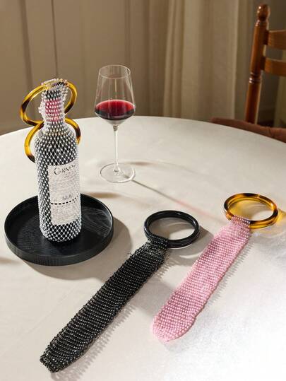 精美水晶装饰手提包，可作礼品——手工制作，可用于存放香槟、葡萄酒或化妆品