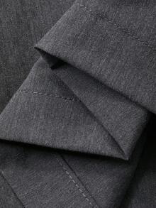 DAZY Pantalones anchos de 2 en 1 de unicolor elegante y holgado para mujer, ropa formal para primavera y otoño - Gris - Ver 3