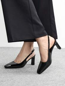 CUCCOO BIZCHIC Women Pumps Valentine's Day Spring Shoes - Mirror black - View 3