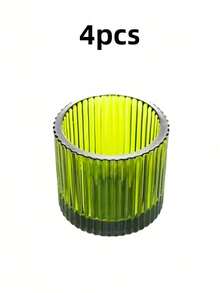 مجموعة حامل شموع 4/12/24/36 قطعة، حامل شموع زجاجي صغير بقياس 2 بوصة * 1.4 بوصة (بدون شموع)، مثالي لوسط طاولة الزفاف وديكور حفلات المناسبات المنزلية، هالوين، مخيف، خريف، شتاء، عطلات، مهرجانات، ديكور الغرف، هدايا - أخضر عسكري - مشاهدة 8