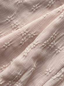 Elamini Robe décontractée élégante et sexy pour femmes, en maille et dentelle, avec bretelles nouées, col drapé profond, tissu texturé, ourlet à volants, robe patineuse - Rose bonbon - Voir 7