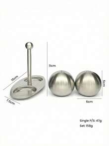 Cirelle Stainless Steel Dual-Spice Ball Shaker Minimalist Kitchen Tool - Multicolor - View 3