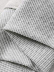 DAZY 男士字母刺绣撞色领套头卫衣，灰色，春秋季