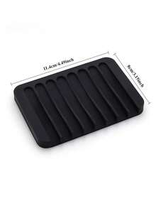 Non-Slip Soap Tray With Quick Drainage - Bathroom Countertop Organizer Mat, Anti-Slip Base, Space-Saving Soap Dish For Shower, Bathtub, Kitchen - Easy-Clean Bathroom Storage (Rectangle), Shower Accessory, Sleek Design, Sturdy Construction, Home Organizers, Countertop Soap Storage