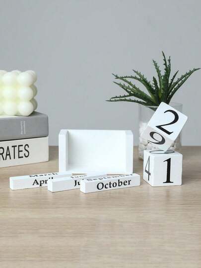 1 pezzo Calendario in legno creativo con numeri decorativi per soggiorno, studio, negozio, bancone bar, ottimo regalo per compleanni