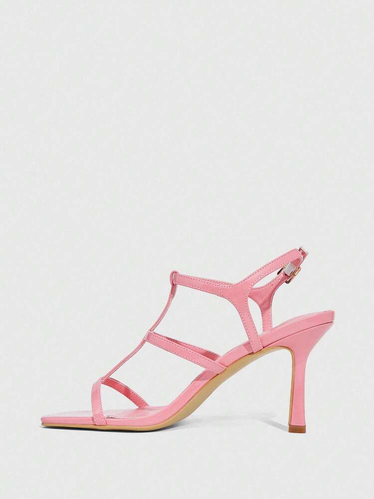 CUCCOO SZL Women's Fashionable Elegant Commute Buckle Heeled Sandals Valentine's Day