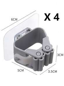 Wall Mounted Clips With Strong Adhesive Hooks, Mop Clips, Storage Organizer Clips, Suitable For Bathroom And Kitchen - Black - View 13