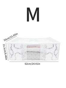 1pc Floral Pattern Closet Storage Bag, Large Waterproof Foldable Quilt Storage Bag For Home Decorations Decor Festival Decor Room Decor Home Decor Bed Room Decor Bedroom, Organizer, Home Storage, For White T-Shirt Women, Black Pants Women, Ladies Winter Clothes, Dress, Winter Clothes For Ladies - White - View 6