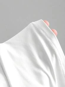 Sweetra 女士春季新款斜肩性感短袖印花时尚舒适T恤套装 - 彩色 - 查看 5