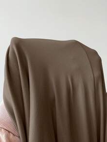 Dream Adore 大码女式休闲熊猫字母印花圆领短袖睡裙/家居服 - 摩卡棕 - 查看 3