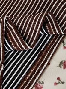 Áo kiểu nữ tuổi teen cổ chữ V đa năng, có 2 nút cài, thích hợp cho các buổi đi chơi mùa xuân/hè. - màu nâu - Xem 3