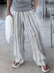 DAZY 男士条纹松紧腰裤，春夏款 - 彩色 - 查看 3