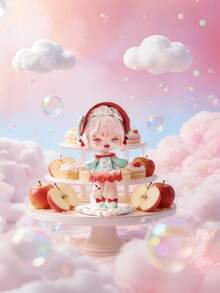 POKOJA LAND Hộp bí ẩn (không có bông nhồi), Bộ sưu tập búp bê Lâu đài Mây huyền ảo - 8 mô hình (7 mô hình thường + 1 mô hình ẩn), Đồ chơi sưu tầm bằng nhựa ABS với trang phục màu pastel kỳ ảo và điểm nhấn lâu đài bay, Món quà ý nghĩa dành cho bạn bè và gia đình, Vật trang trí độc đáo cho kệ/bàn làm việc, Bộ nhân vật mộng mơ đáng yêu dành cho người sưu tầm mô hình và những người yêu thích thể loại giả tưởng. - thủy triều chơi hộp mù - Xem 9