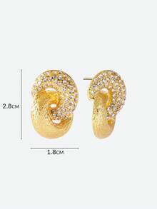 Opalesca 1 Pair Elegant Luxury Geometric Braided Design Women Earrings, Suitable For Daily Wear - Multicolor - View 6