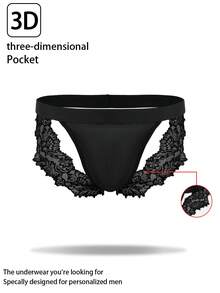 DrisQ Quần lót ren đen gợi cảm dành cho nam - màu đen - Xem 1