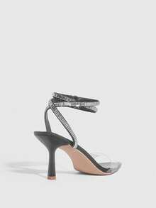 CUCCOO SZL Women's Pointed Toe Buckle Design Fashion Daily Wear High Heel Sandals Valentine's Day - Black - View 3