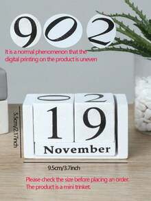 1 pieza Calendario de madera creativo con números decorativos para sala de estar, estudio, tienda, barra - Mejor regalo de cumpleaños - Multicolor - Ver 8