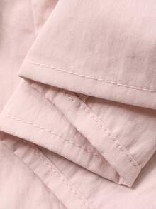 Dazy Kids 女婴休闲字母印花圆领短袖连衣裙，夏季 - 粉色 - 查看 3