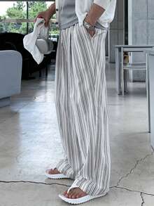 DAZY 男士条纹松紧腰裤，春夏款 - 彩色 - 查看 4