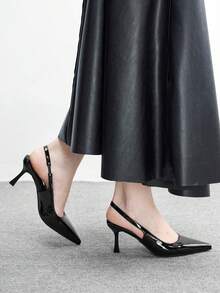 CUCCOO BIZCHIC Women's Pointed Toe Buckle Design Fashionable High Heels, Versatile For Daily Wear Valentine's Day