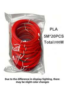 10/20 Stücke PLA Filament Rot 1,75mm - Hochwertig, kompatibel mit den meisten 3D-Stiften, perfekt für DIY Handwerksarbeiten, Kunstprojekte und kreative Designs - glatt und einfach zu verwenden - Rot - Übersicht 7