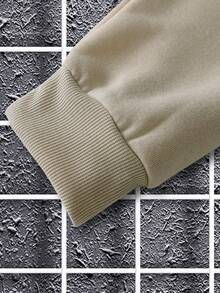 Manfinity Homme 男士休闲日常通勤百搭字母印花圆领保暖卫衣，秋冬季