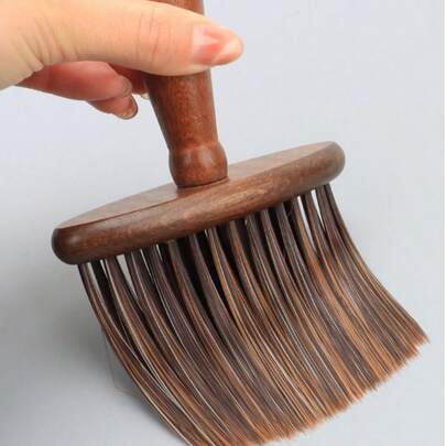 1 PC Solid Wood Coffee Brush, Countertop Cleaning Coffee Brush, Coffee Grounds Powder Broom Cleaning Brush