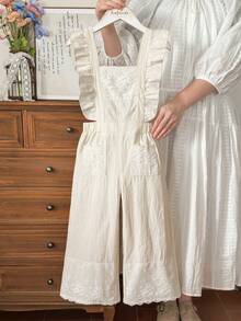 Vintaside Kids Girls' Romper Pants, Country Style Embroidery Pattern, Elegant & Cute, Versatile, Soft Fabric, Suitable For Spring, Summer, Autumn