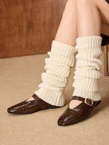 MOTF PREMIUM WOMEN'S CASUAL CROCODILE PATTERN COMFORTABLE VERSATILE MARY JANE SQUARE TOE FLAT SHOES FOR CHRISTMAS SPRING SHOES - Coffee Brown - View 3