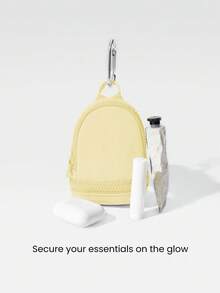 GLOWMODE 0.6L Matte Zipper Everywhere Zip Pocket Backpack Nano With Mental Clip Daily Casual Wear