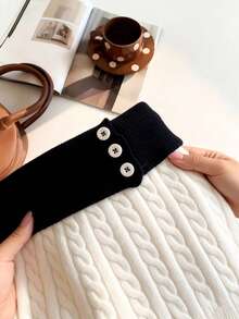 Franclia Spring/Summer New Casual Loose Fit Colorblock Twist Rope Floral Print Bodycon Mini Skirt For Women - Black and White - View 4