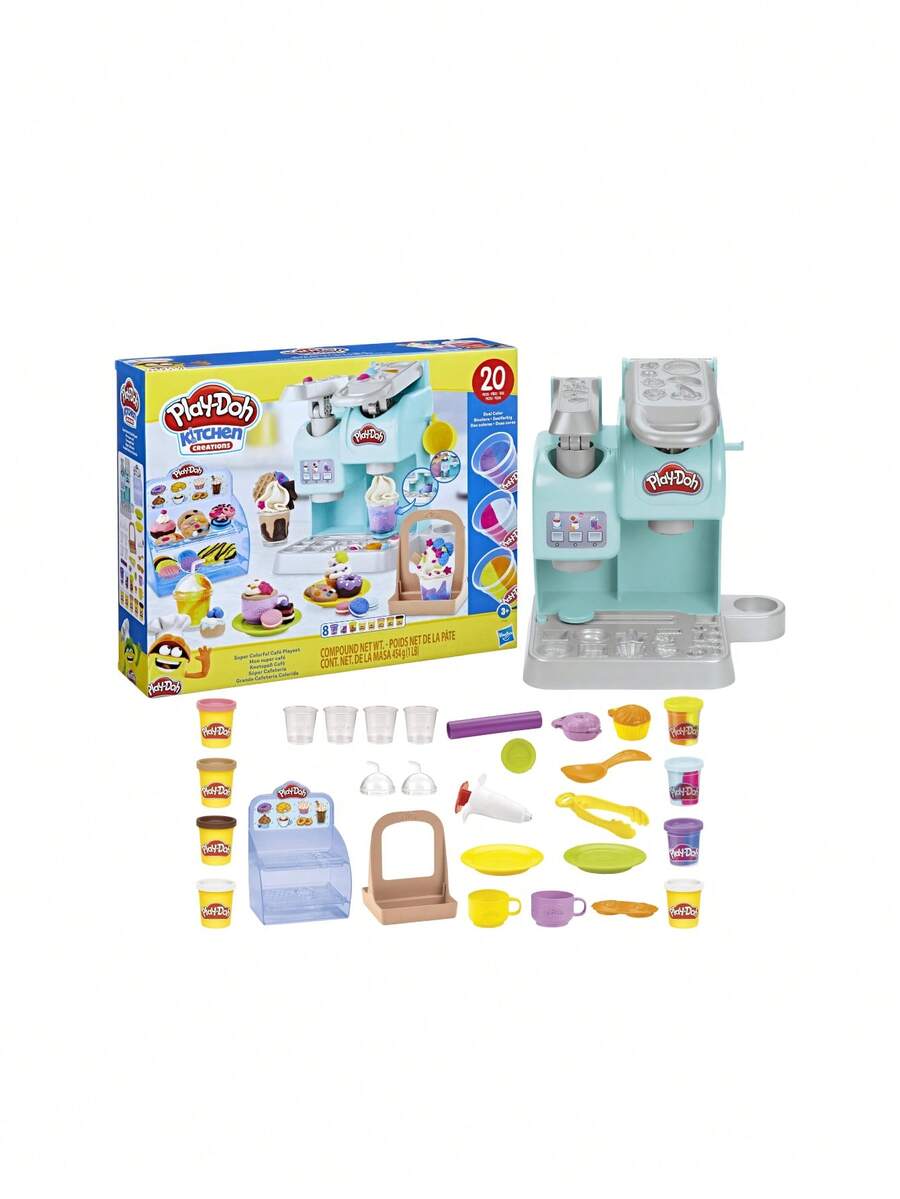 Play-Doh Colourful Café Playset 1Players Kids 3+ F58365L0 - Multicolor - View 1