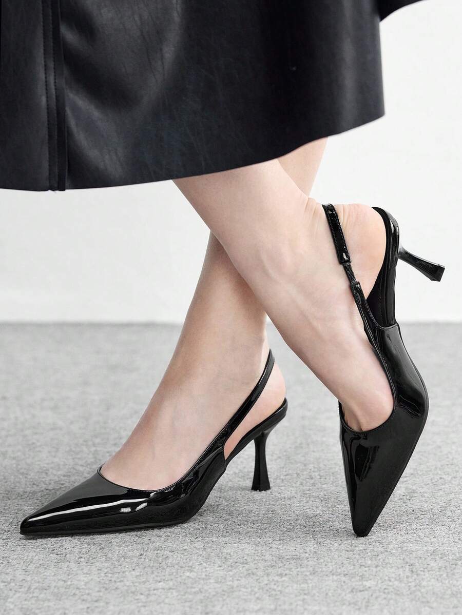 CUCCOO BIZCHIC Women's Pointed Toe Buckle Design Fashionable High Heels, Versatile For Daily Wear Valentine's Day