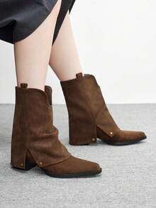 Giả da lộn màu nâu