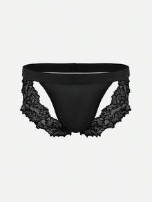 DrisQ Quần lót ren đen gợi cảm dành cho nam - màu đen - Xem 3