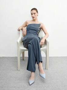 CUCCOO BIZCHIC Giày cao gót mũi nhọn, gót trung bình dành cho nữ, thanh lịch, thoải mái, dễ xỏ, phù hợp cho công sở, đi làm, hẹn hò, dự tiệc, các dịp trang trọng, giày mùa xuân. - Màu xanh nhạt - Xem 6