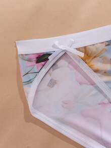 Eraneu Bộ 3 chiếc quần lót nữ in họa tiết thoải mái, bán lẻ từng chiếc. - Nhiều màu - Xem 4